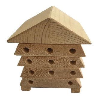 Nisthilfe für Bienen aus Kiefernholz,10x11x16cm - Mini
