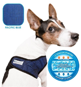 Kühlendes Geschirr L Harness Pacific blue - mit Hydroquartz