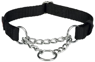 Premium ZugStopp Halsband S-M,30-40cm/15mm schwarz