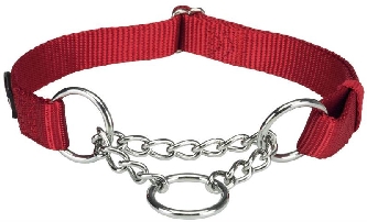 Premium ZugStopp Halsband S-M, 30-40cm/15mm rot