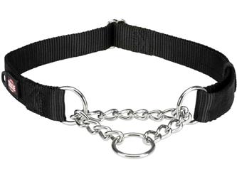 Premium Zug-Stopp-Halsband L-XL 45-70cm/25mm schwarz
