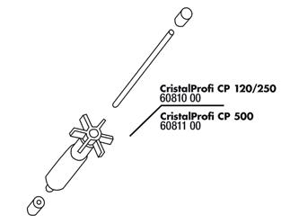 JBL CP 120/250 Rotor mit Achse + Gummilager