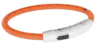 Flash Leuchtring USB M-L, 45cm/7mm orange blinkend