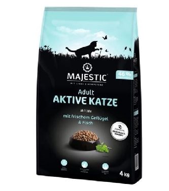 Aktive Katze, Outdoor - Adult Geflügle & Fisch - 4kg