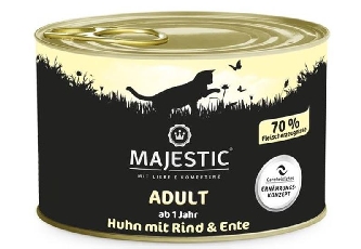 Huhn mit Rind & Ente - Adult - 200g - Dose - Majestic