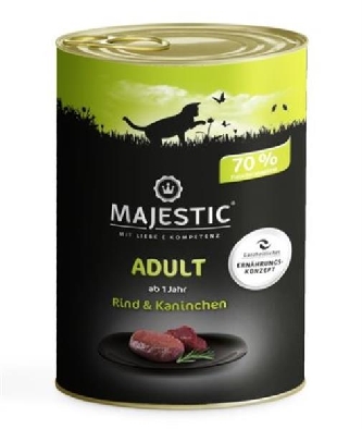 Rind + Kaninchen - Adult - 400g - Dose - Majestic