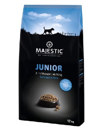 Junior - ab10kg - Geflügel + Reis - 12kg - Majestic