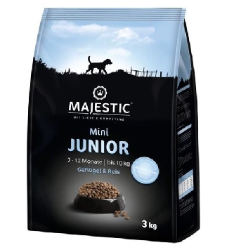 Junior Mini - bis10kg - Geflügel + Reis - 3kg - Majestic