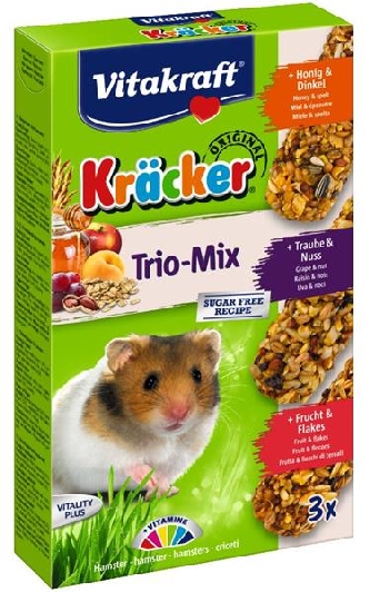 Kräcker Trio Mix - Honig/Nuss/Frucht 3er - Hamster - 168g