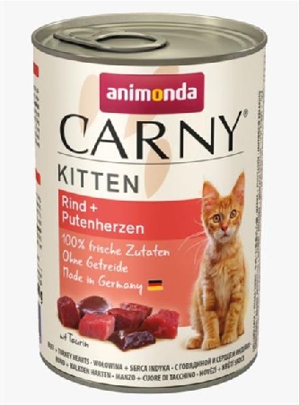Carny - Rind+Putenherzen - Kitten - 400g - Dose