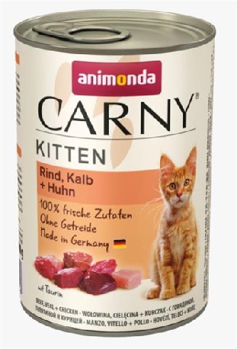 Carny - Rind, Huhn + Kalb - Kitten - 400g - Dose