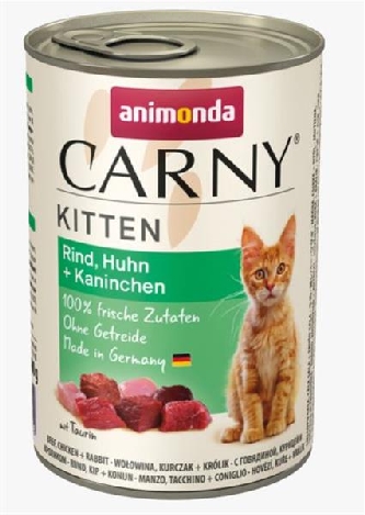 Carny - Rind, Huhn + Kaninchen - Kitten - 400g - Dosen