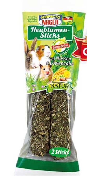 Heublumensticks Nüsse+Löwenzahn - 2er 90g, getreidefrei