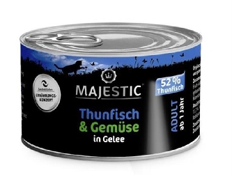Thunfisch & Gemüse in Gelee - Adult - 100g - Majestic - Dose