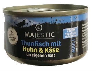 Thunfisch mit Hund & Käse im eignen Saft - Adult - 70g