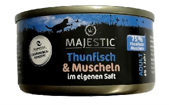 Thunfisch & Muschenl im eigenen Saft - Adult - 70g - Majesti