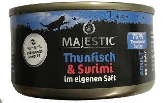 Thunfisch & Surimi im eigenen Saft - Adult - 70g - Majestic