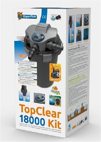 TopClear Kit 18000 UVC-18W, inkl. Pumpe 5300l- Druckfilter