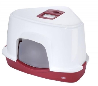 Katzen Ecktoilette Canto-Jumbo, 56x70cm/46cm, rot