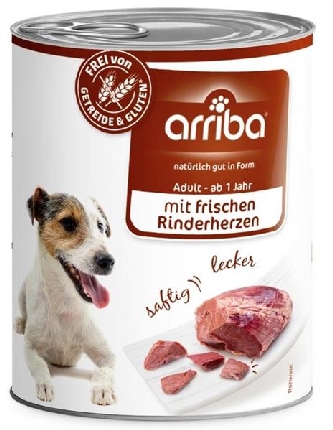 Arriba - Rinderherzen - Adult - 800g - Dose