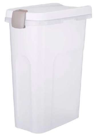 Futtertonne 25L  - 24x51x39cm, transparent-weiß
