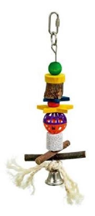 Vogelspielzeug - Lava-Holz-Glocke - 27cm