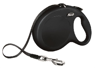 Flexi-Leine New Classic L schwarz 8m Gurt - max. 50kg