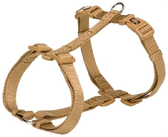 Premium H-Geschirr S-M 42-60cm/15mm karamel