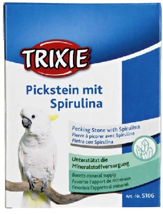 Papageien Pickstein mit Spirulina - 190g