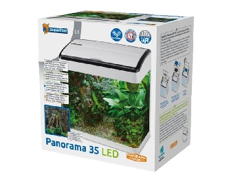 Superfish  - Panorama 35 Aquarium weiss - 35 Liter