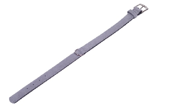 Halsband Velours - grau - 42cm, 19/21mm - S-M