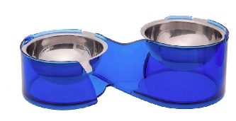 Napf Hilo Duo Superbowl - blau 2x250 ml - 11cm