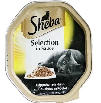 Sheba Selection in Sauce Häppchen mit Huhn - 85g Schale