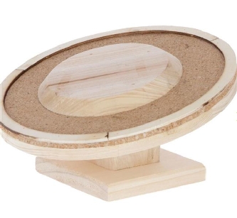 Hamsterlaufteller Holz für Nager 20cm