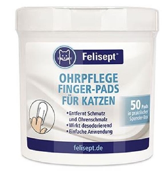 Felisept Ohrpflege Pads Dose mit 50 Finger Pads