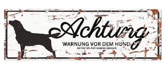 Warnschild - Retriever