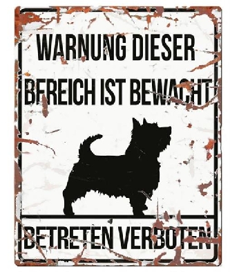 Warnschild - Terrier