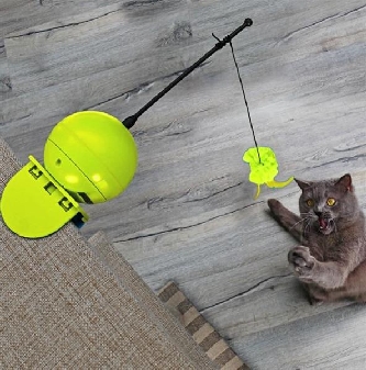 Katzenspielball Foxy - elektrisch - lime