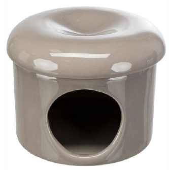 Keramikhaus für Hamster- taupe - Durchmesser: 16x12cm
