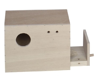 Nistkasten für Wellensittiche - 20x14x15cm