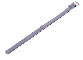 Halsband Velours - grau - 37cm, 17/19mm - S