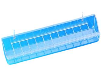 Futterbehälter mit Drahthaken - transparent - 30x5,5cm