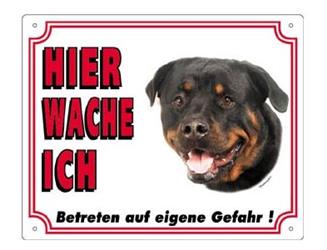 Warntafel Rottweiler - 250x200mm