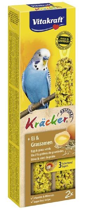 Kräcker Original + Ei & Grassamen 2er Sittich