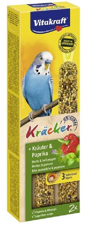 Kräcker - Kräuter & Paprika 2er Sittich - 60g