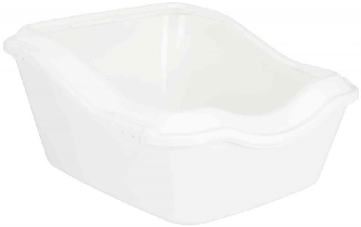 Katzentoilette Cleany Cat m.Rand weiss - 45x29x54cm
