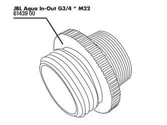 JBL Aqua In-Out Metall-Adapter G3/4 M28/M22
