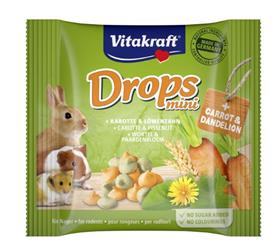 Drops mini - für alle Nager - Karotten/Löwenzahn - 40g