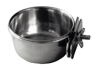 Edelstahl Napf mit Schraub-Befestigung -0,6l/15cm