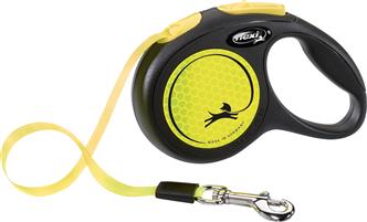 Flexi New Neon Gurt S Maße: 5m bis 15kg - neongelb